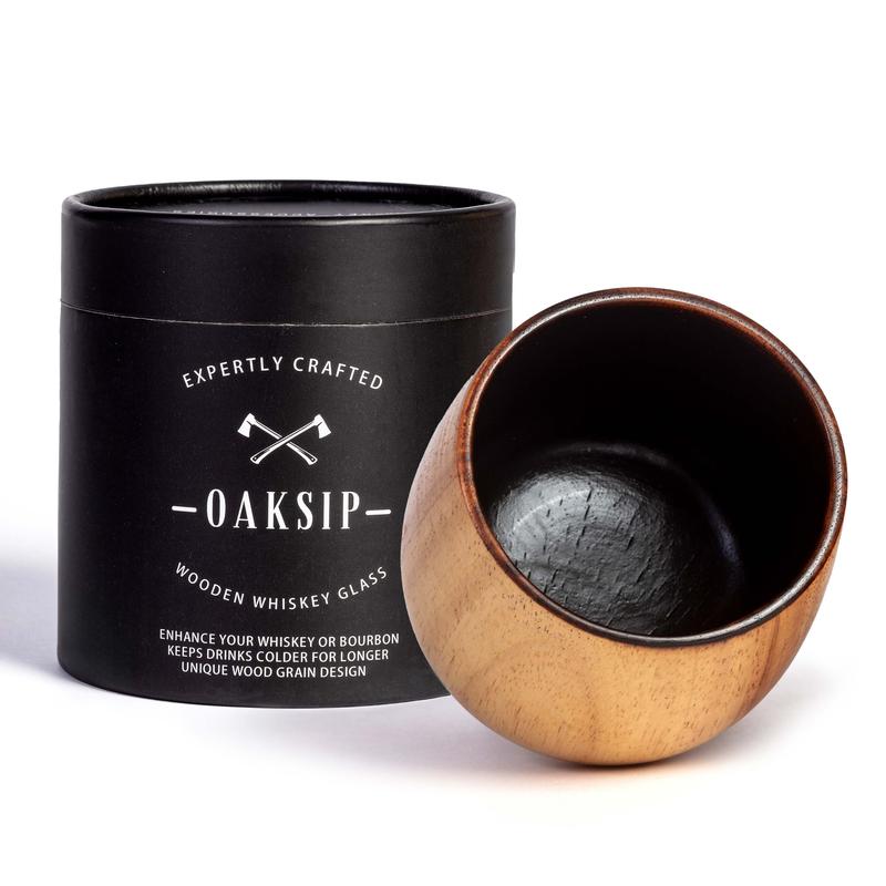 The "OakSip" - Wooden Whiskey Tumbler Cup