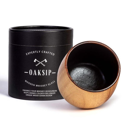 The "OakSip" - Wooden Whiskey Tumbler Cup