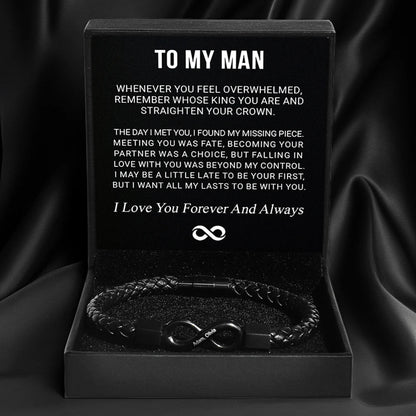 "To My Man" Personalized Eternal Love Bracelet