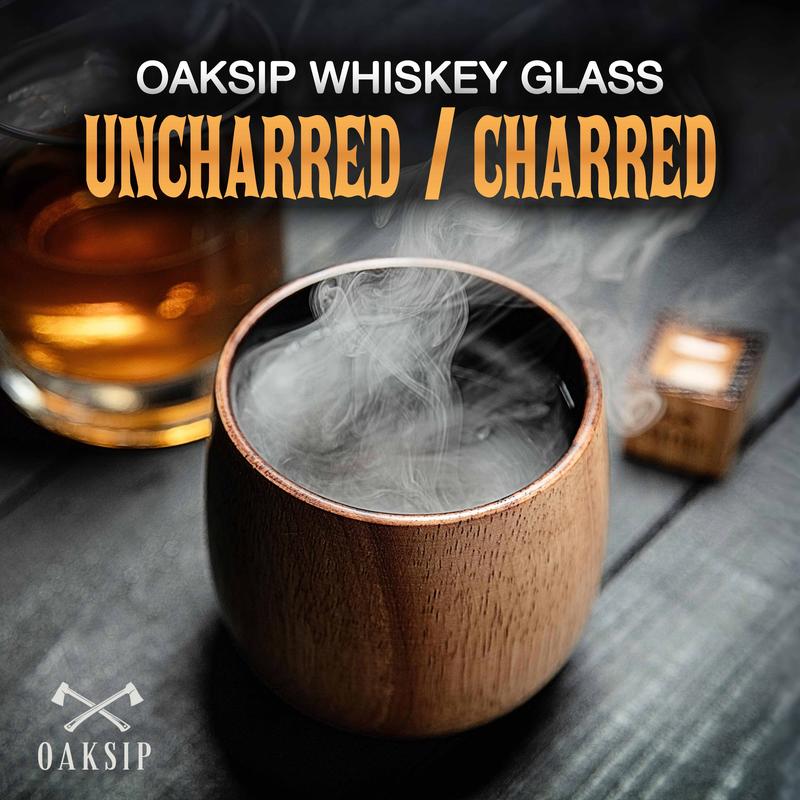 The "OakSip" - Wooden Whiskey Tumbler Cup