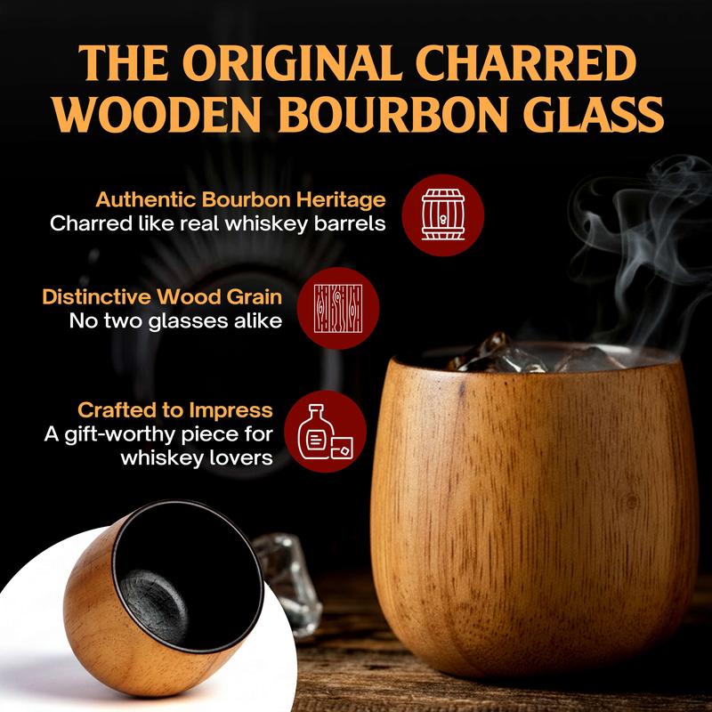 The "OakSip" - Wooden Whiskey Tumbler Cup
